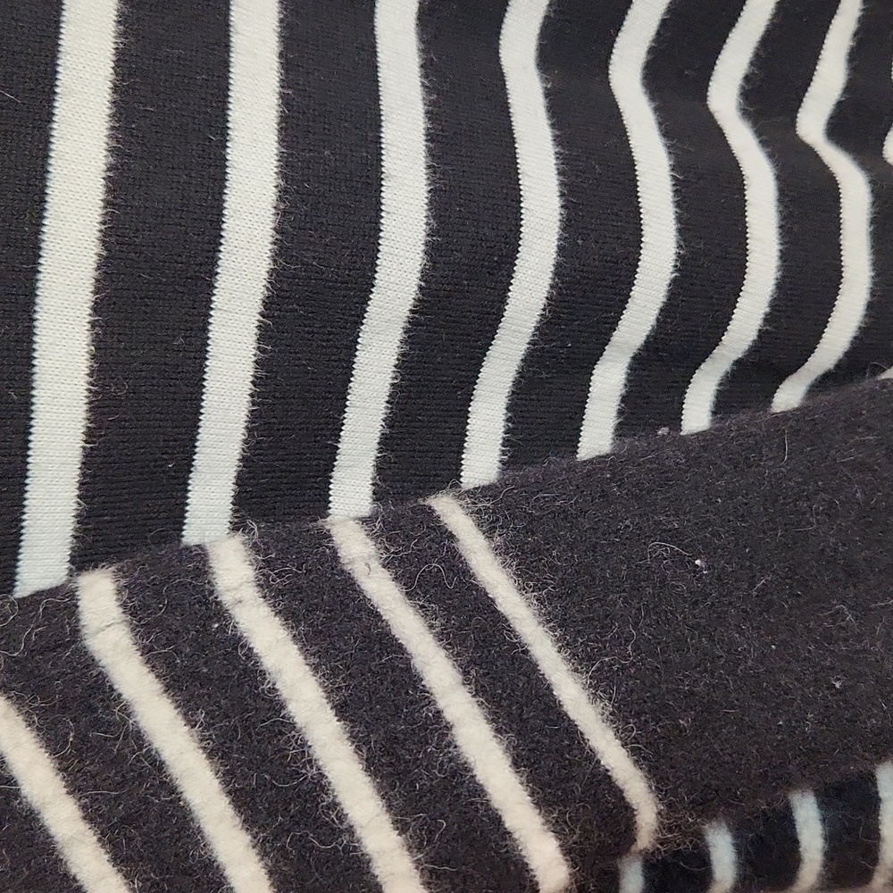La Ligne Made In Italy Black and White Mixed Striped Crew Neck Sweater sz S - Picture 5 of 16